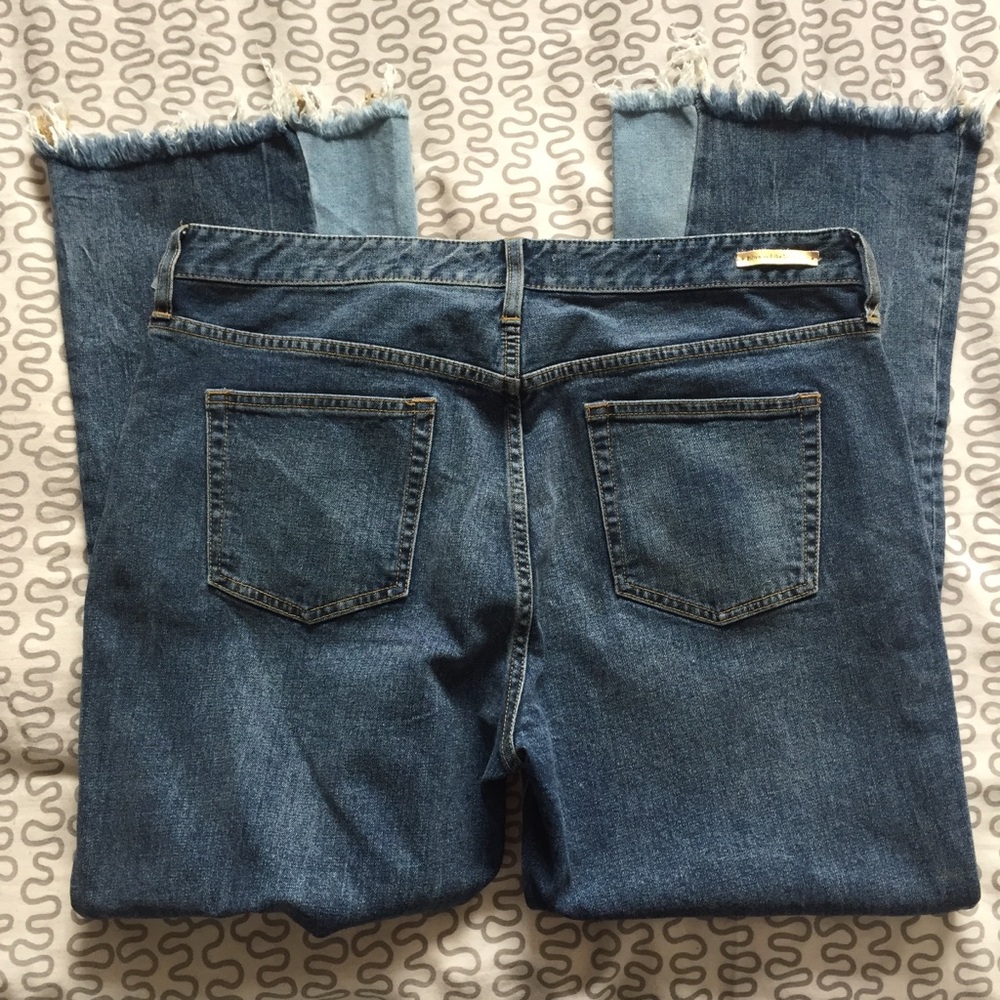Pilcro High Rise Button-Fly Frayed Hem Flare Jeans - Picture 9 of 9